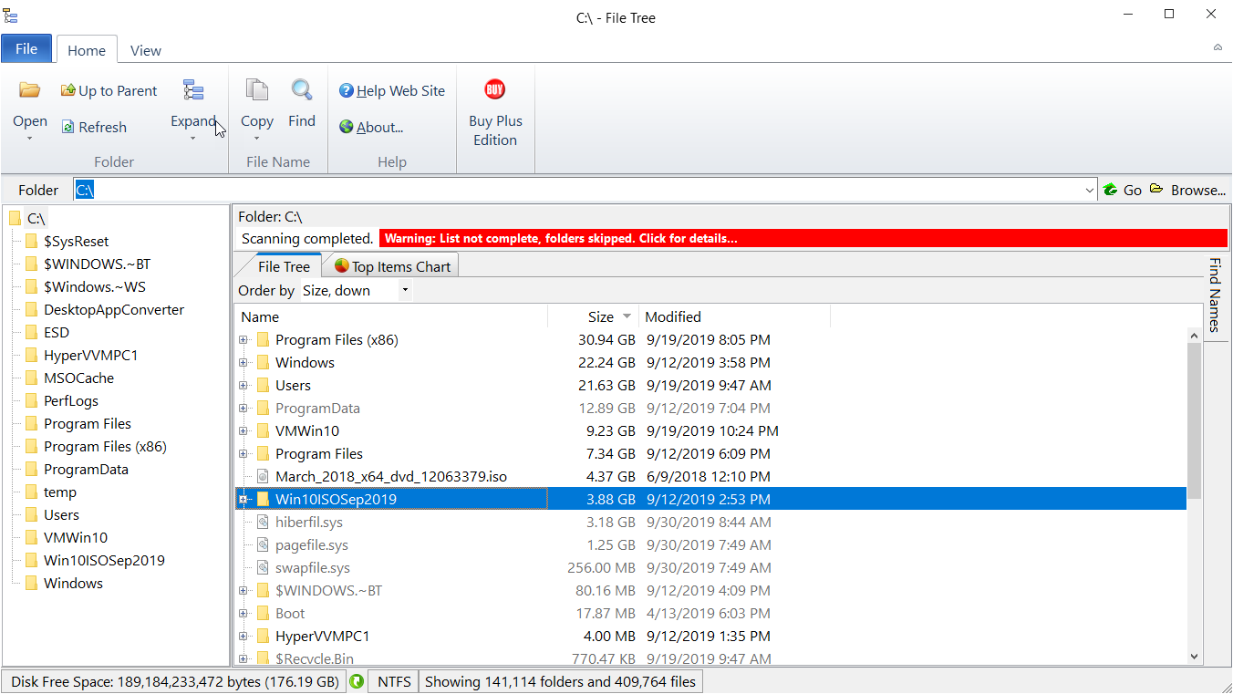 Print Directory Tree with Folder Sizes on Windows 11
